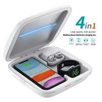 Wireless Charger Portable Uv Light Sterilizer 4-In-1 Uv Cleaner Box For Iphone Iwatch Airpods Pro